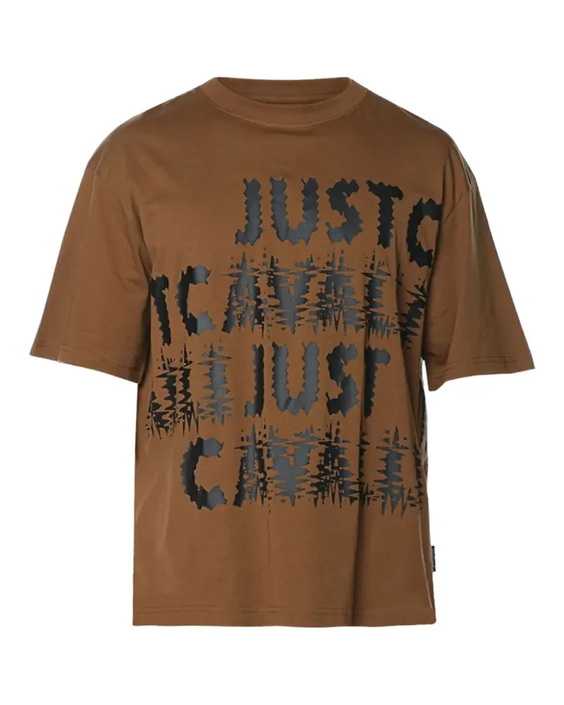 Just Cavalli T-Shirt mit Logo-Print - Braun Braun