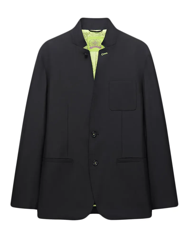 Shanghai Tang Heritage silk two-button blazer - Schwarz Schwarz