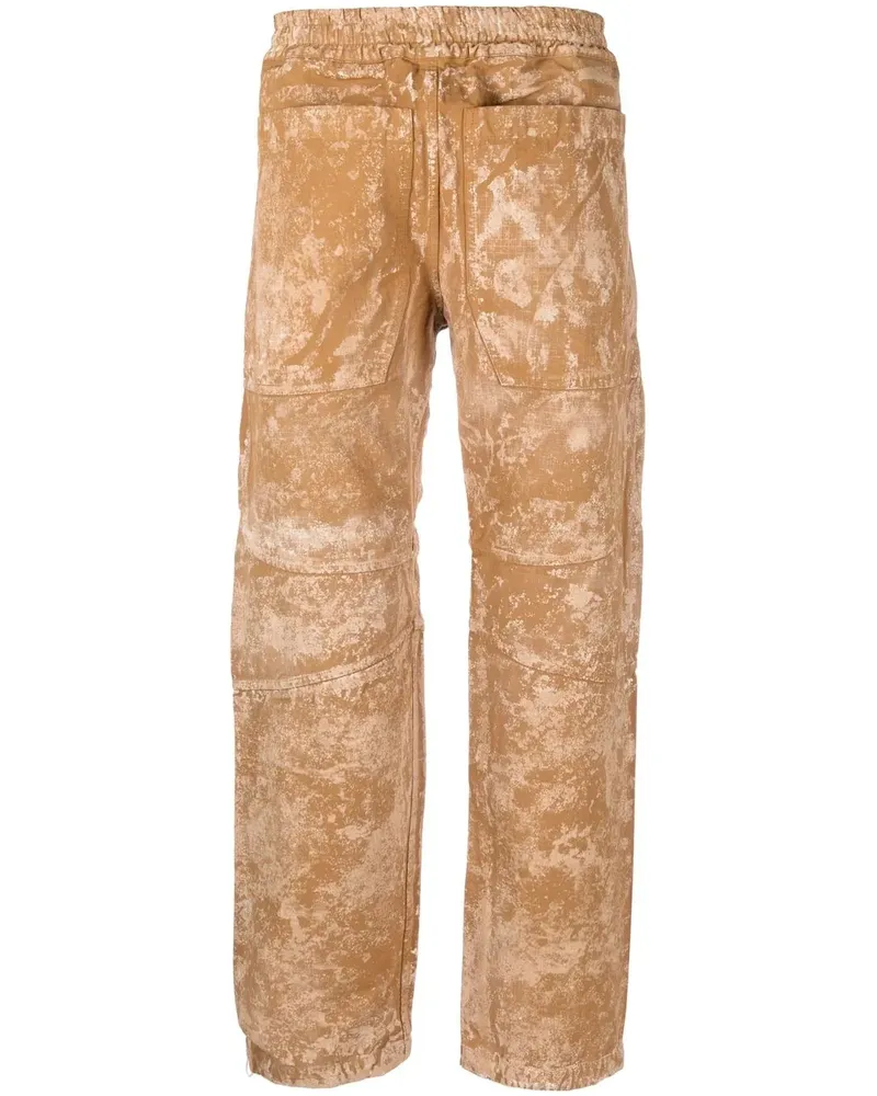 RANRA Oss Ripstop-Hose mit Bleach-Effekt - Nude Nude