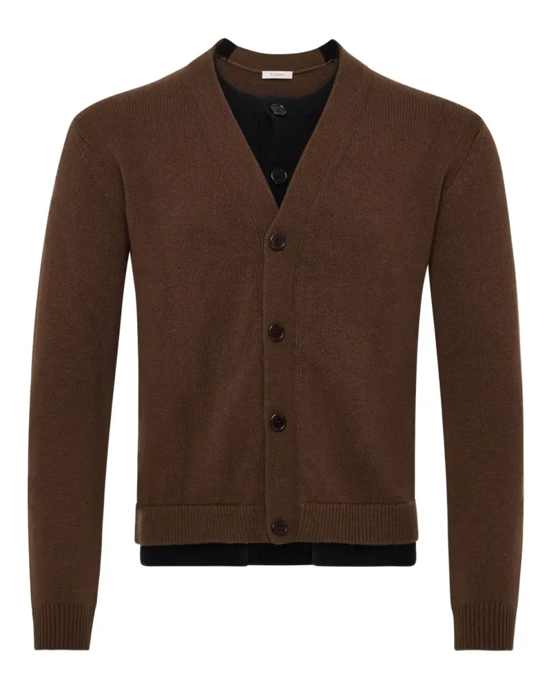 J.W.Anderson Cardigan im Layering-Look - Braun Braun