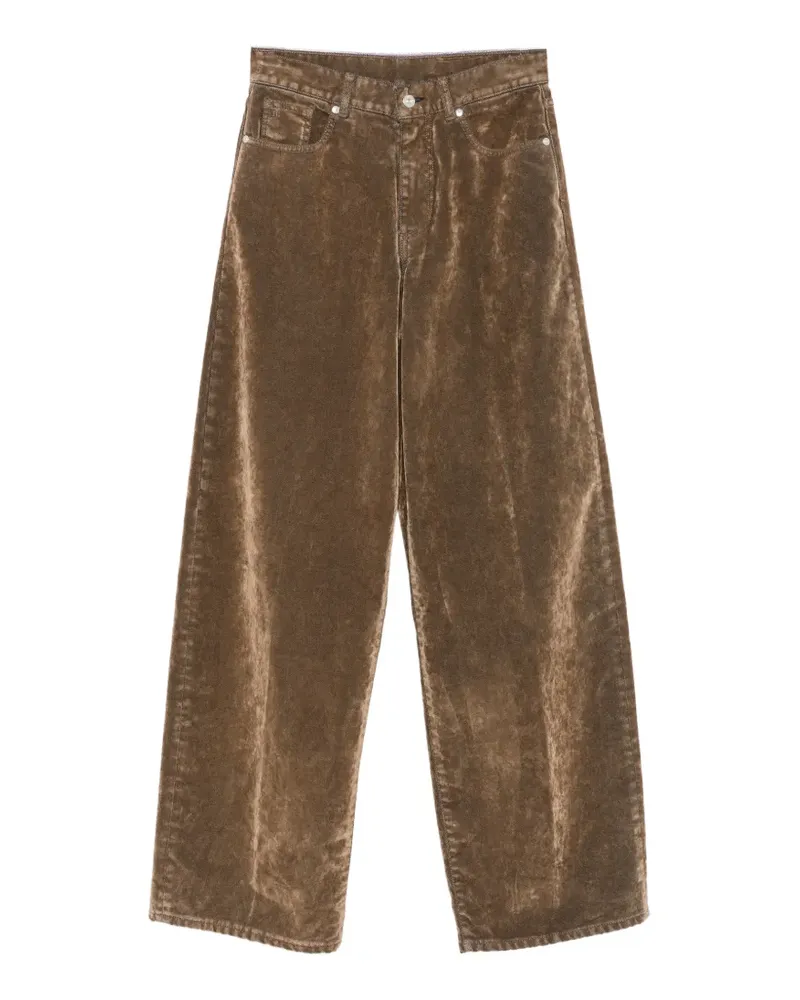 nine:inthe:morning Gea Jeans mit Samteffekt - Braun Braun