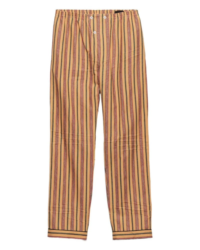 Prada Gestreifte Hose - Braun Braun