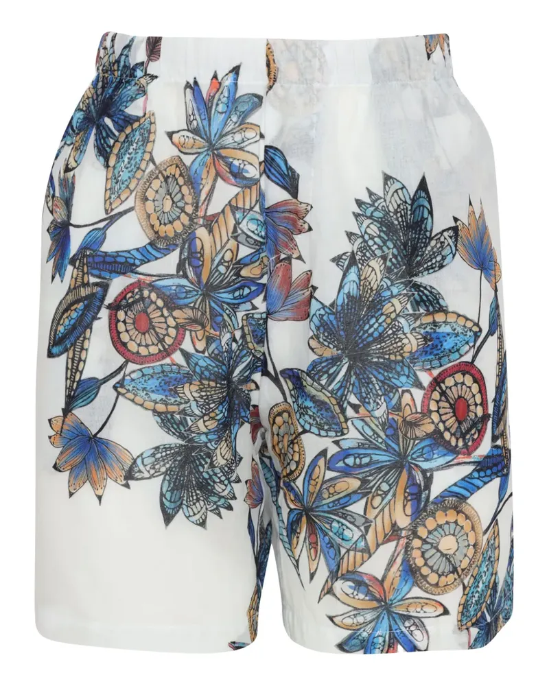 Amir Slama Shorts mit Blumen-Print - Weiß Weiß