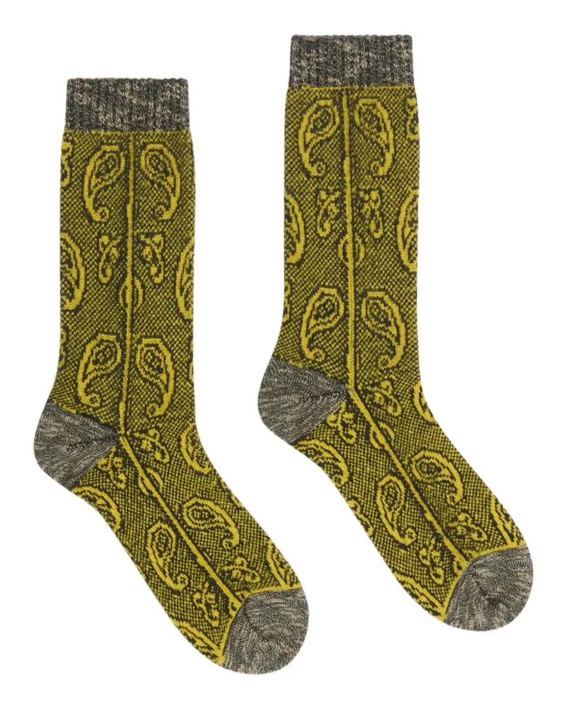 Dries van Noten Socken aus Jacquard - Grün Grün