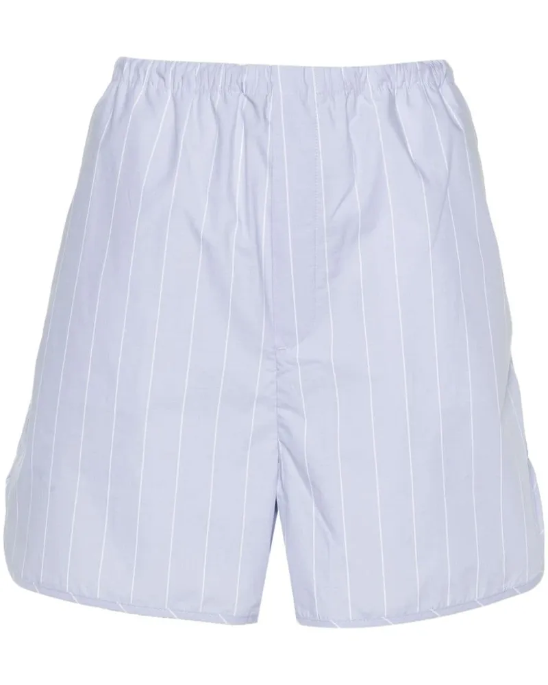 Filippa K Gestreifte Shorts aus Bio-Baumwolle - Blau Blau