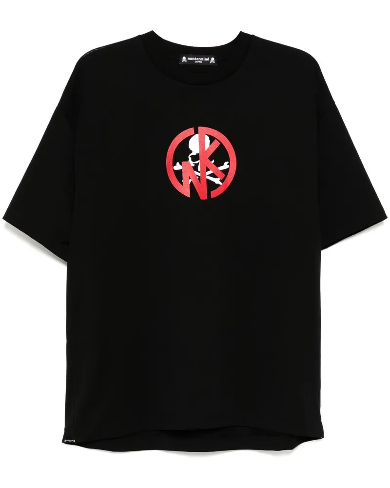 Mastermind Japan x Kinniku Man T-Shirt mit Logo-Print - Schwarz Schwarz
