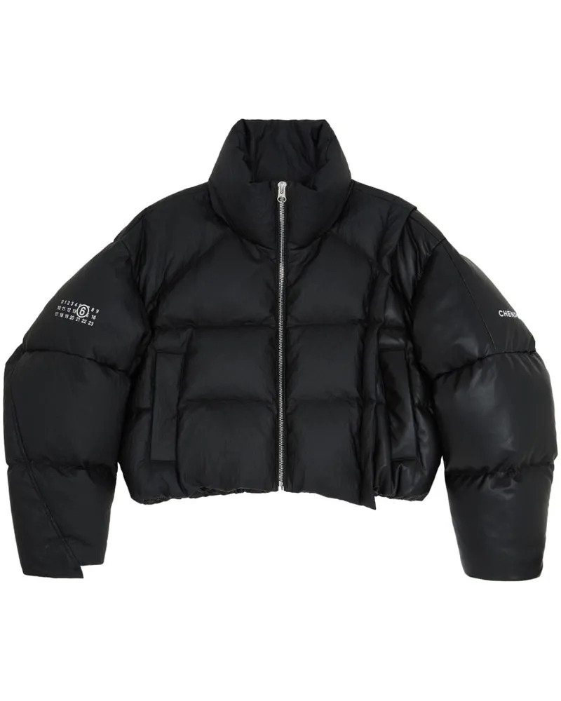 Maison Margiela x Chen Peng gefütterte Cropped-Jacke Schwarz