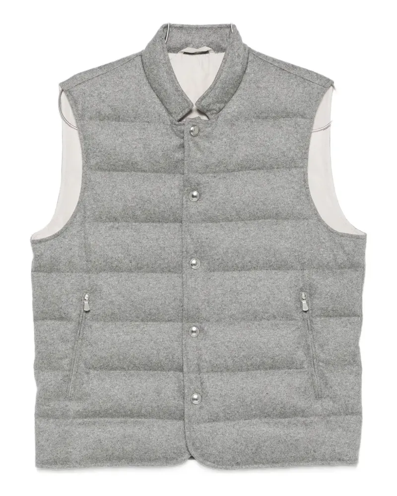 Eleventy quilted high-neck gilet - Grau Grau