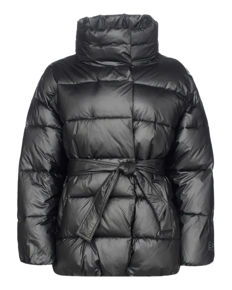 EA7 high-neck belted jacket - Grau Grau