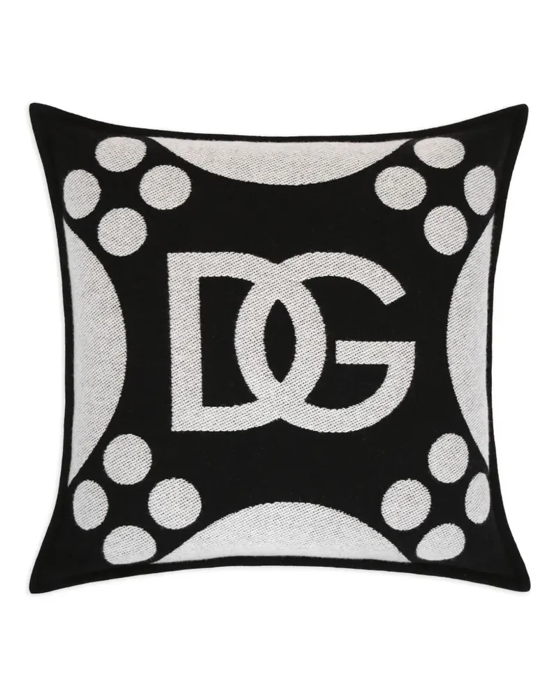 Dolce & Gabbana Kissen mit Logo-Detail - Schwarz Schwarz