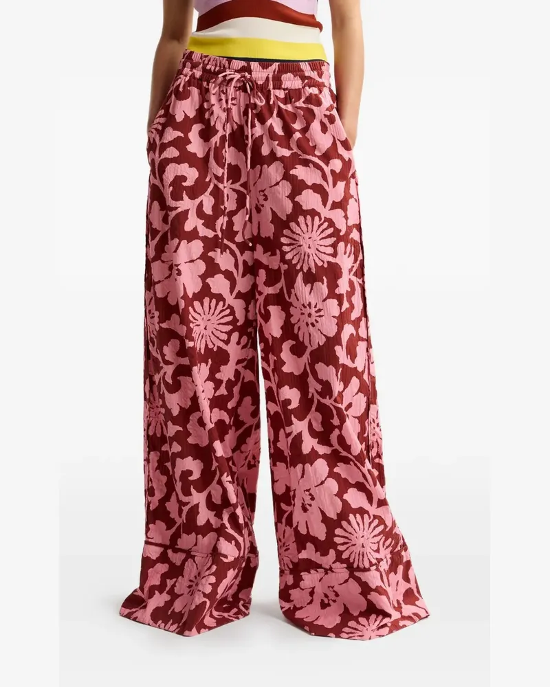 Essentiel Jomery floral-print drawstring trousers - Braun Braun