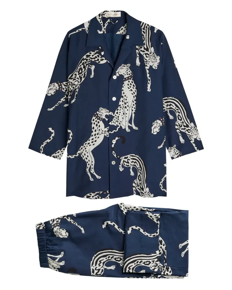 Olivia von Halle Casablanca pyjama set - Blau Blau