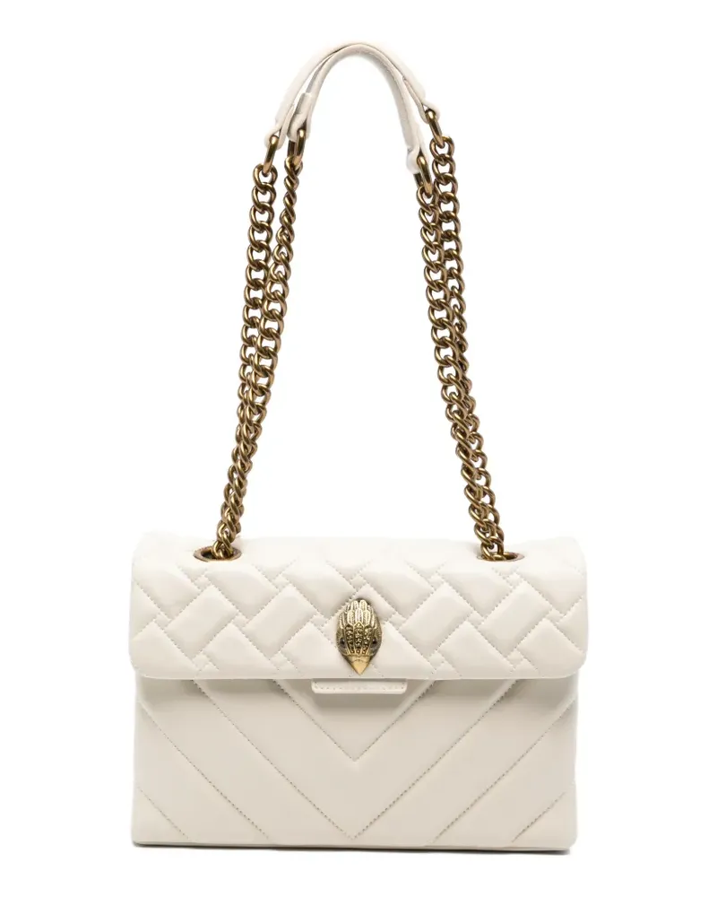 Kurt Geiger Leather Kensingtin quilted chain shoulder bag - Nude Nude