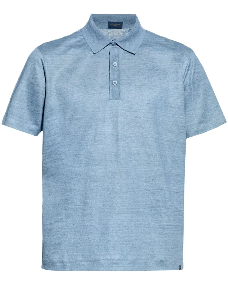 Paul & Shark Poloshirt aus Leinen - Blau Blau