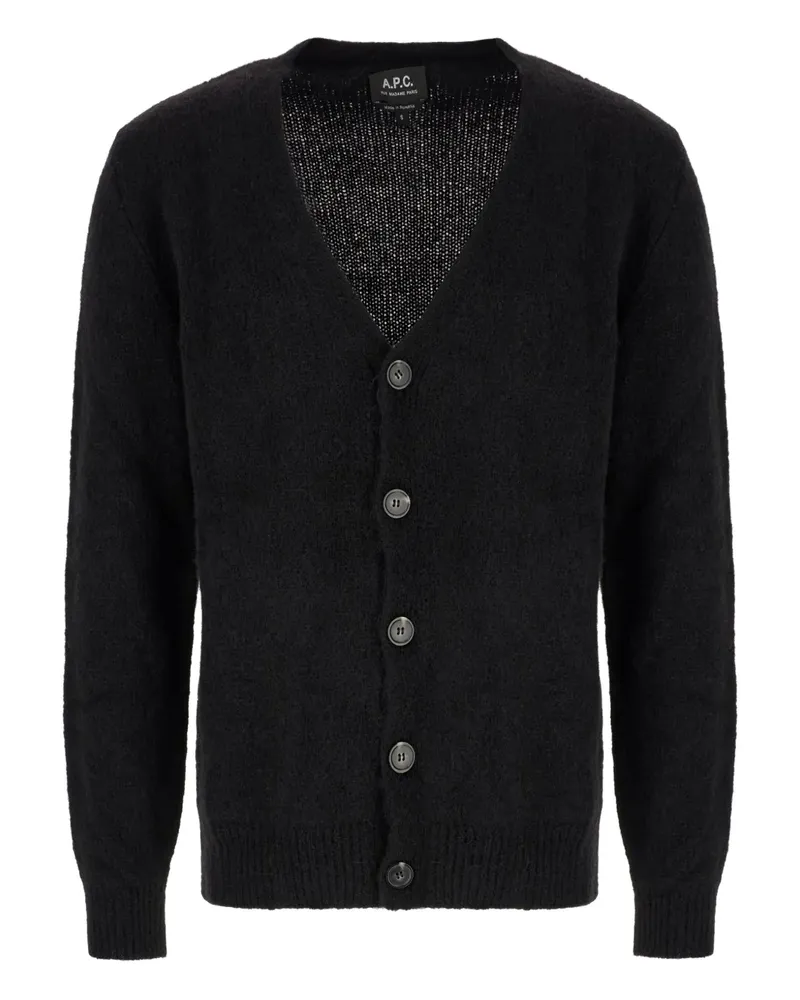 A.P.C. Cardigan mit V-Ausschnitt - Schwarz Schwarz
