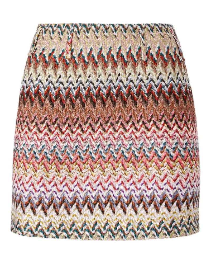 Missoni Minirock mit Zickzackmuster - Nude Nude