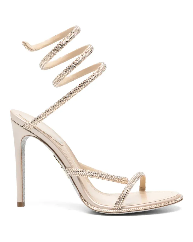 René Caovilla Cleo crystal-embellished sandals - Gold Gold