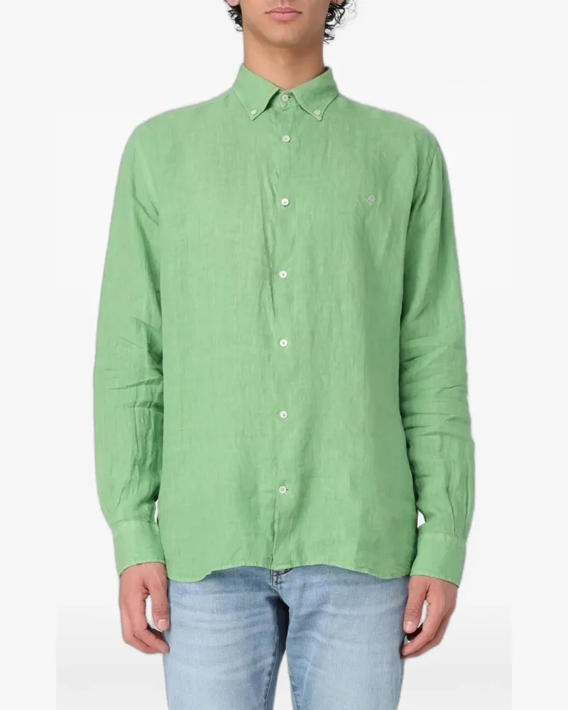 Brooksfield embroidered-logo shirt - Grün Grün