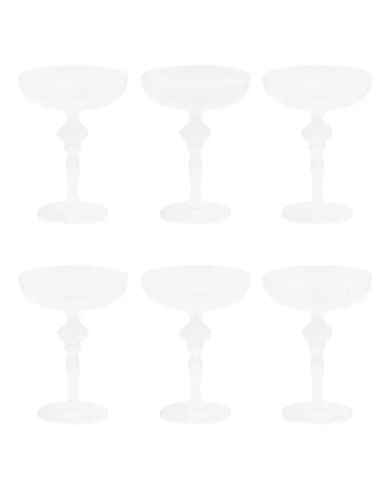 knIndustrie coupe stemmed glass (set of six) - Weiß Weiß