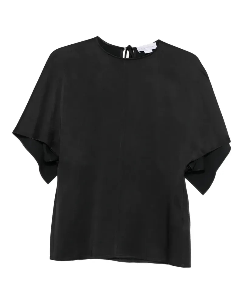 Stella McCartney cape-sleeve back-tie top - Schwarz Schwarz