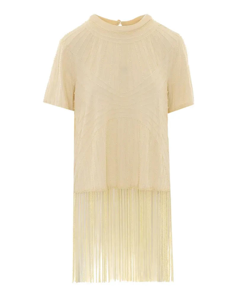Sea Carlotta T-Shirt mit Fransen - Nude Nude