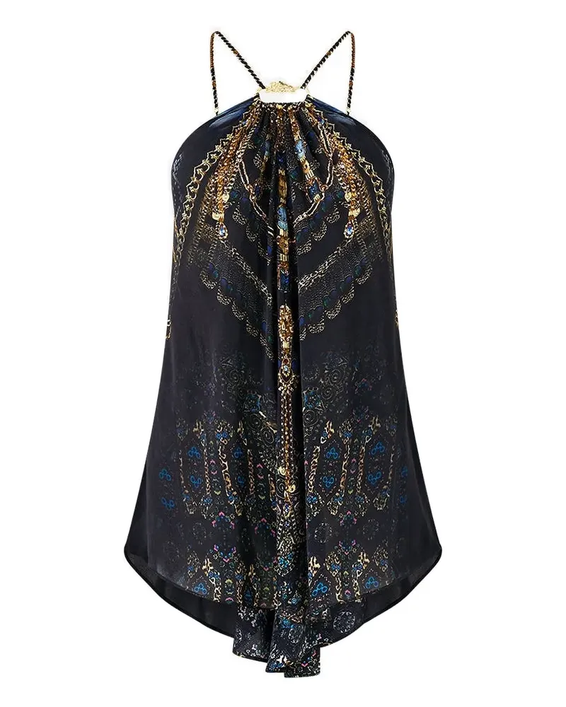 Camilla Top mit Neckholder - Schwarz Schwarz