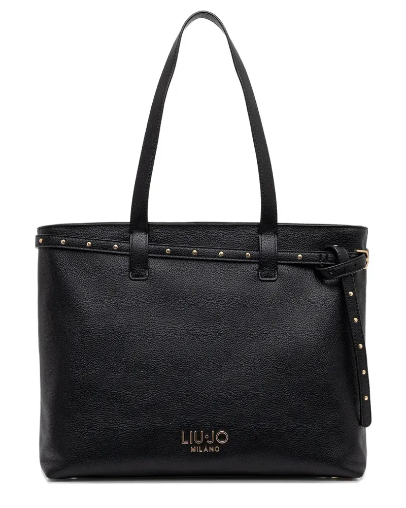 Liu Jo Better Schultertasche mit Nietengürtel - Schwarz Schwarz