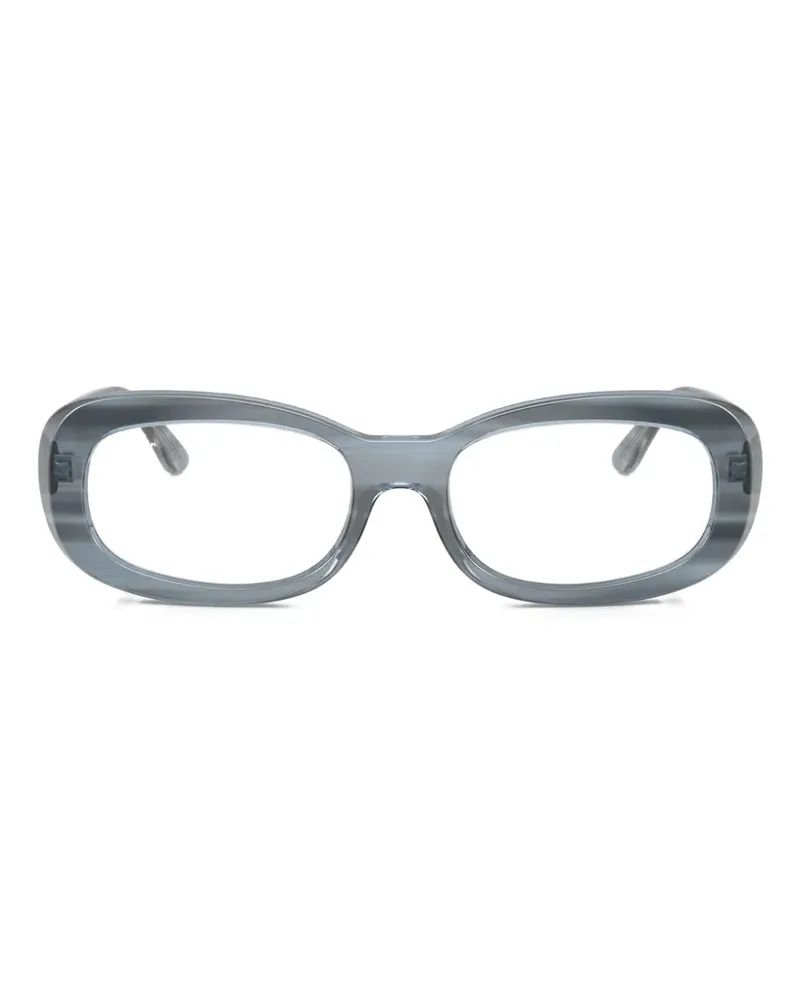 Ray Ban striped rectangle-frame glasses - Grau Grau