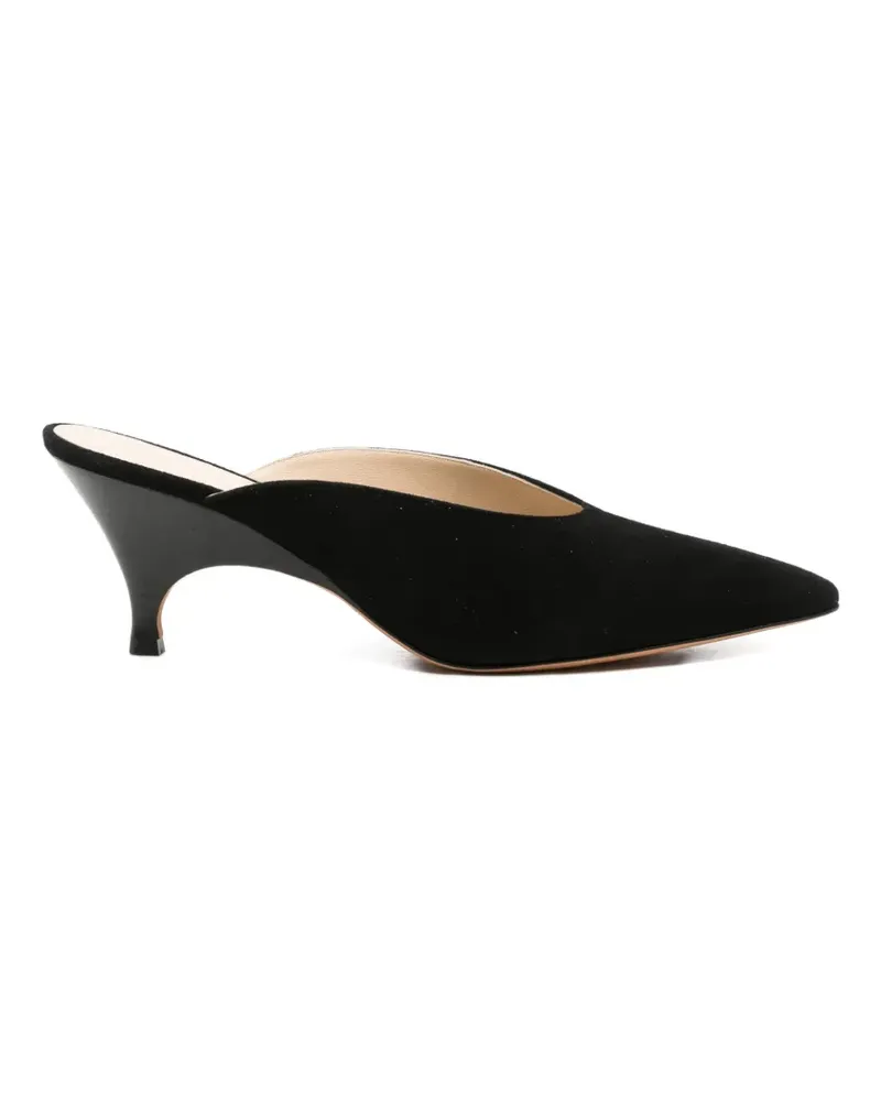 Le Monde Béryl Petra suede heeled mules - Schwarz Schwarz