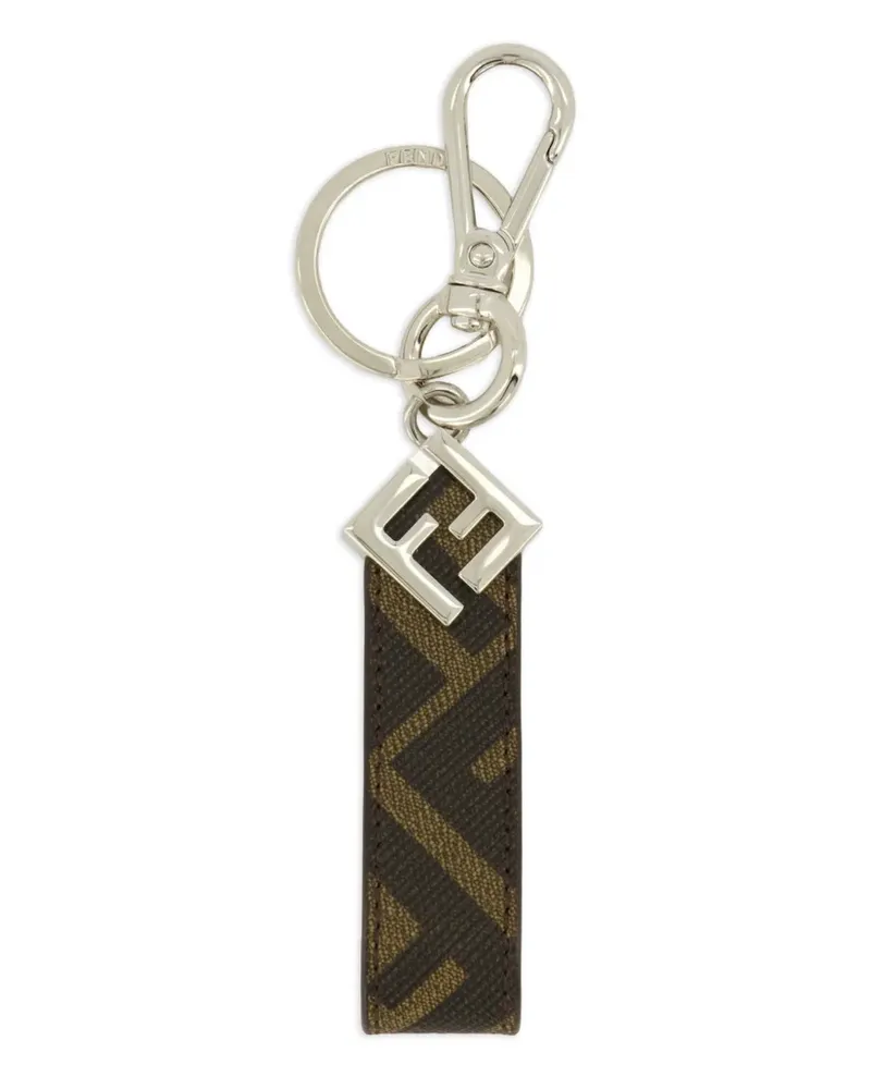 Fendi squared-logo lettering keyring - Braun Braun