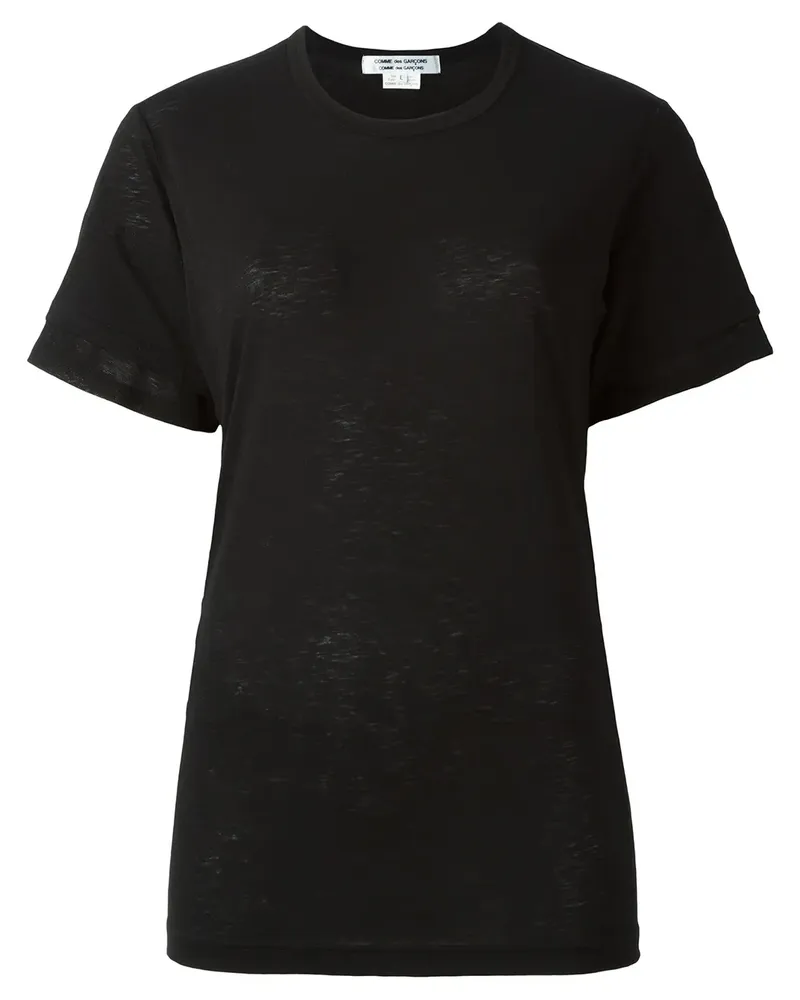 Comme des Garçons T-Shirt mit mehrlagigen Ärmeln - Schwarz Schwarz