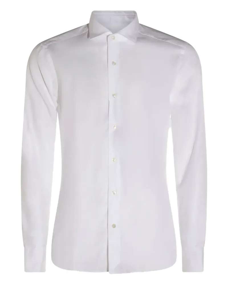 Glanshirt long-sleeve cotton shirt - Weiß Weiß