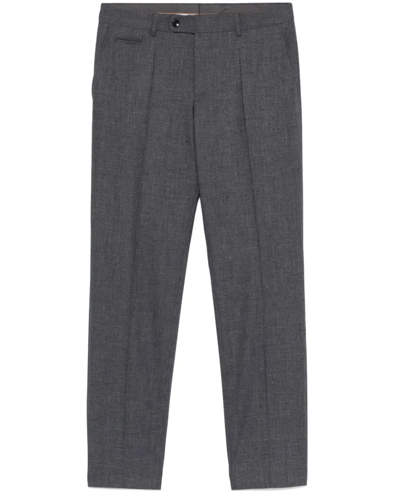 HUGO BOSS Hose mit Prince of Wales-Karo - Grau Grau