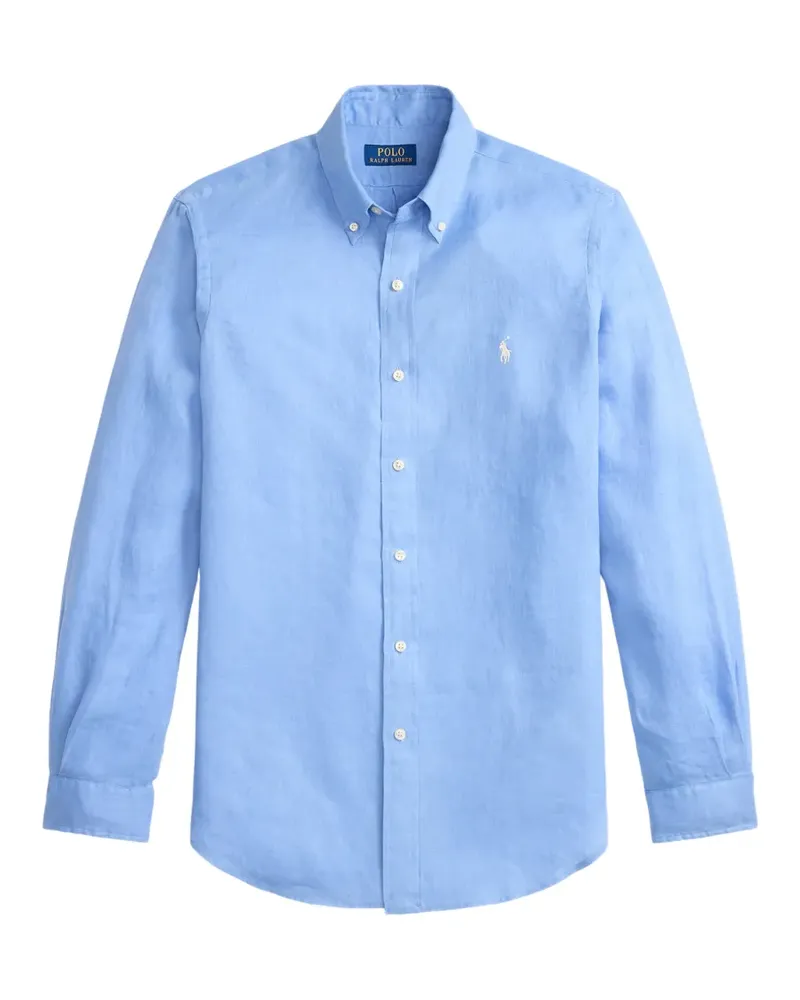 Ralph Lauren Geknöpftes Leinenhemd - Blau Blau