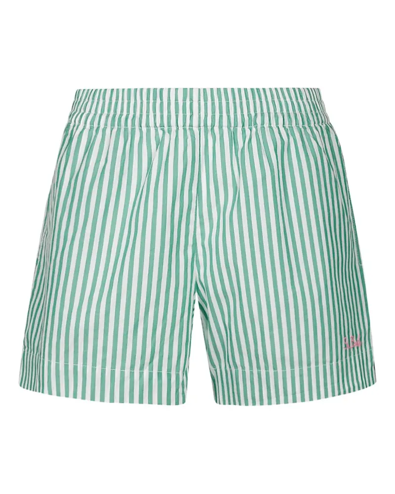 MC2 Saint Barth Gestreifte Shorts - Grün Grün