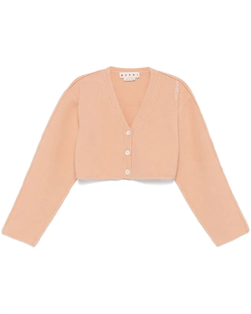 Marni Cardigan mit Logo-Stickerei - Orange Orange