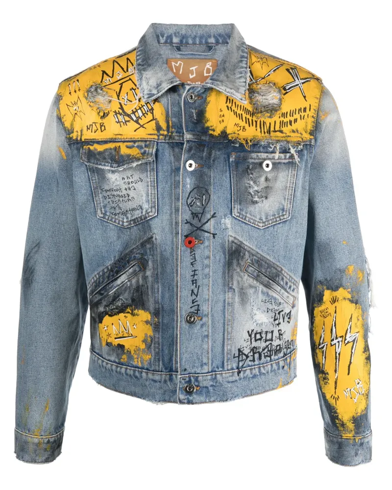 MJB MPAXIII Jeansjacke mit Print - Blau Blau