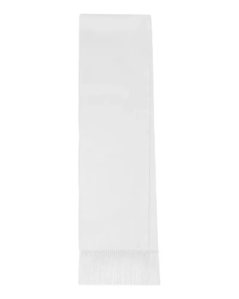 Dolce & Gabbana Seidenschal mit Fransen - Weiß Weiß