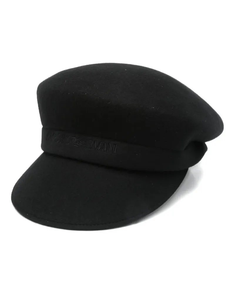 Emporio Armani Bestickte Kappe - Schwarz Schwarz