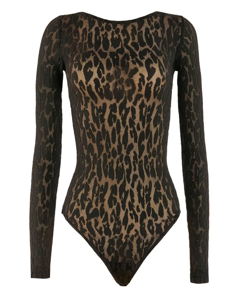 Wolford Body mit Leoparden-Print - Schwarz Schwarz