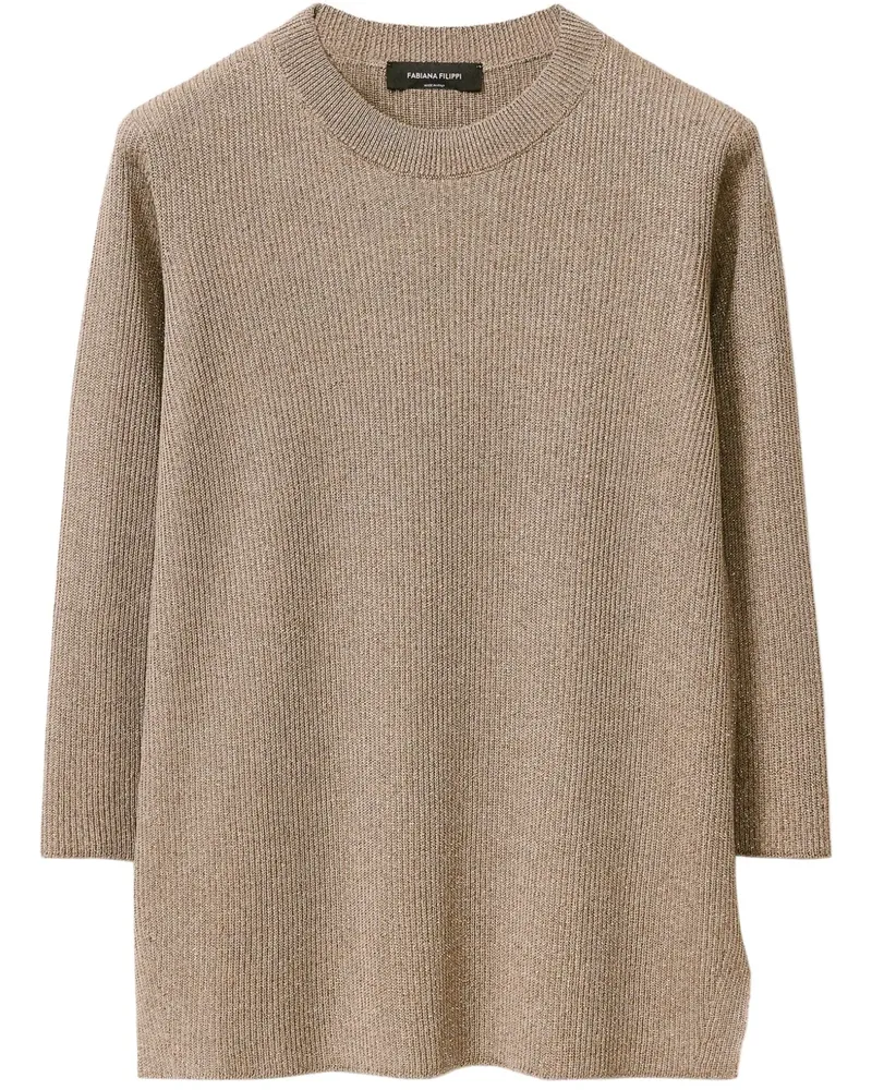 Fabiana Filippi Pullover mit Lurex-Detail - Braun Braun