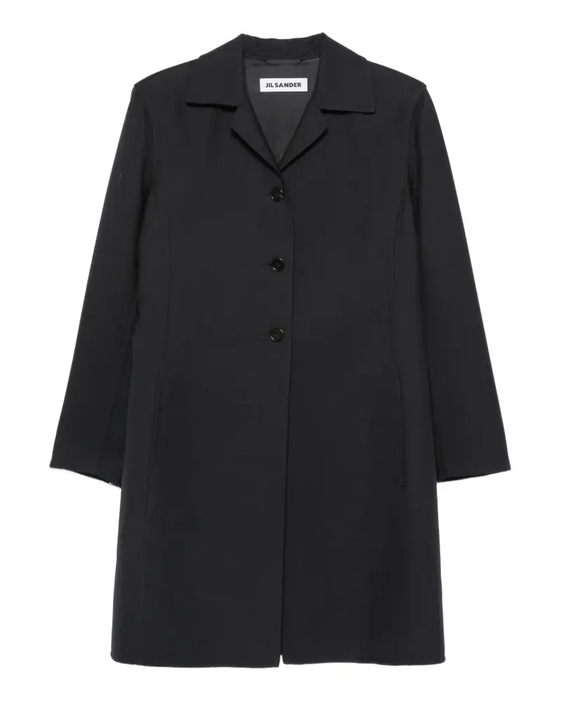 Jil Sander single-breasted buttoned coat - Blau Blau