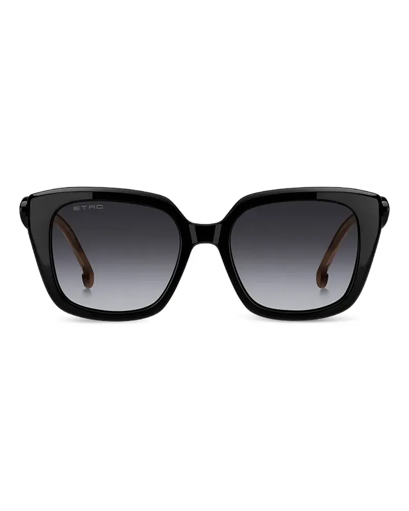 Etro Sonnenbrille mit eckigem Gestell - Schwarz Schwarz