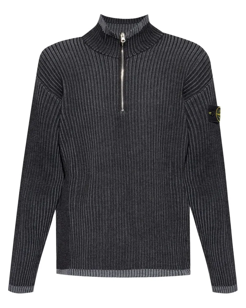 Stone Island Cardigan mit Viertelreißverschluss - Grau Grau