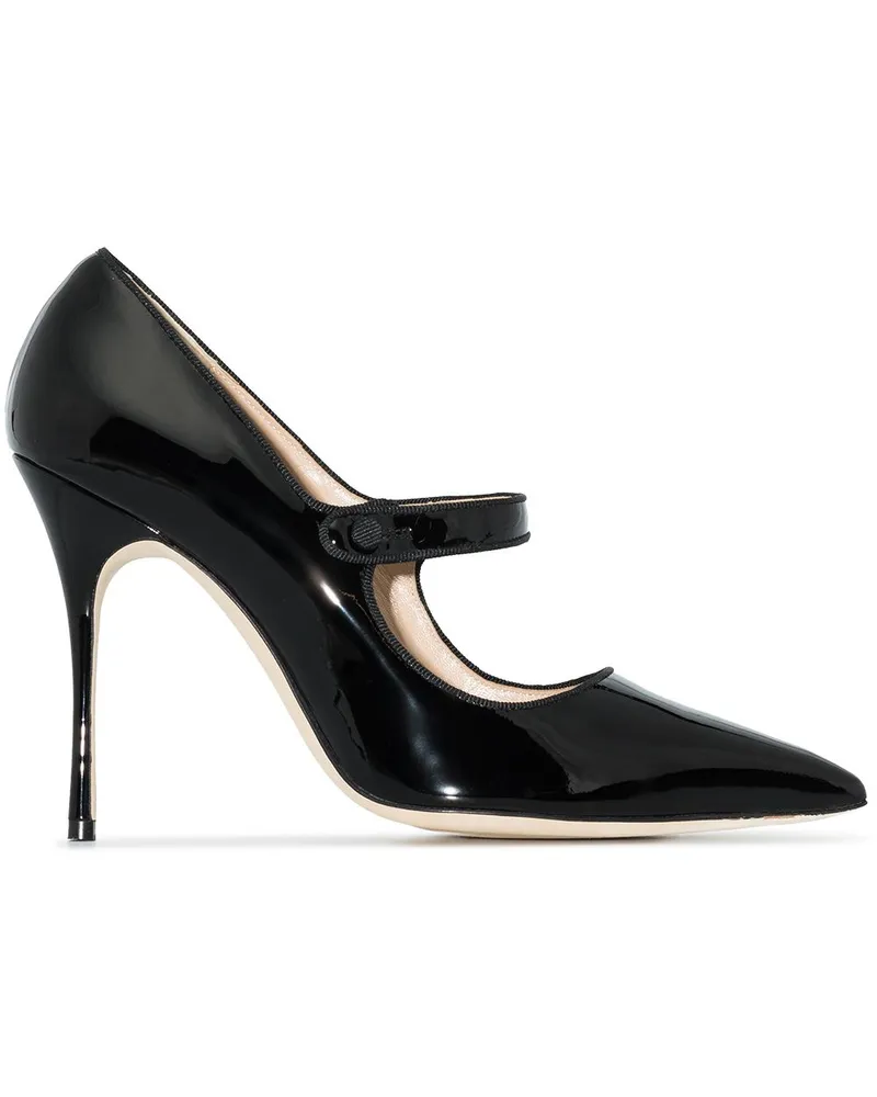 Manolo Blahnik Pumps mit spitzer Kappe 105mm - Schwarz Schwarz