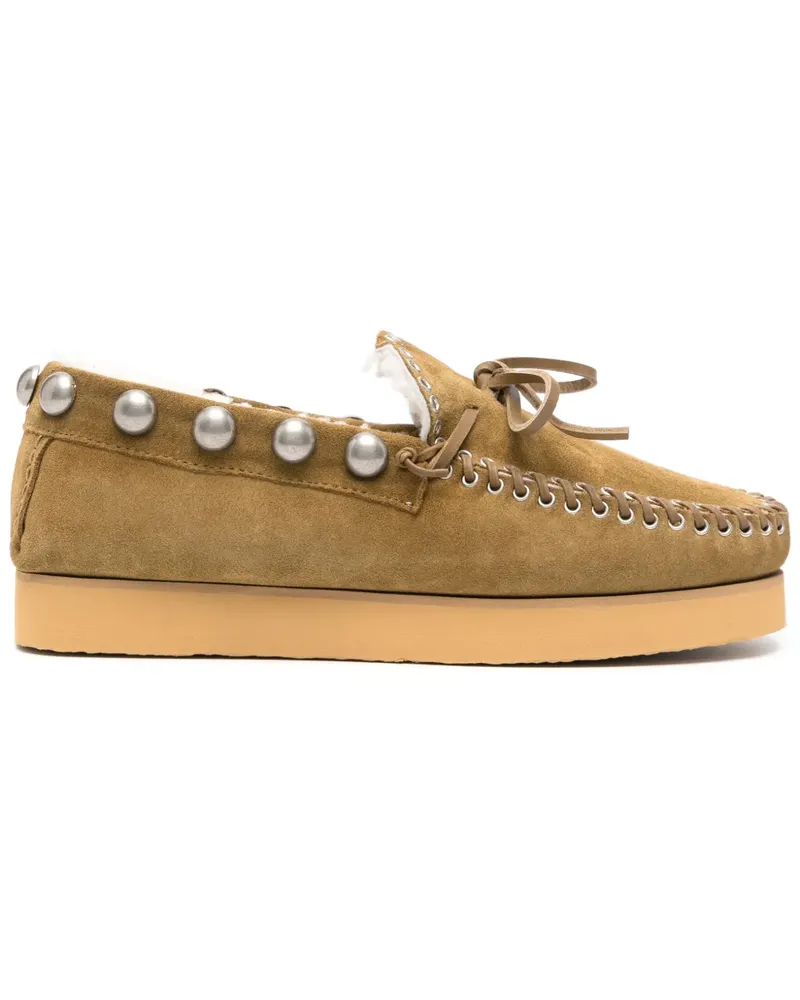 Isabel Marant Forley Loafer mit Shearling - Grün Grün