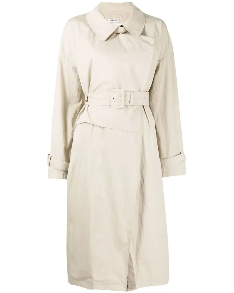 pushBUTTON Trenchcoat mit Gürtel - Braun Braun