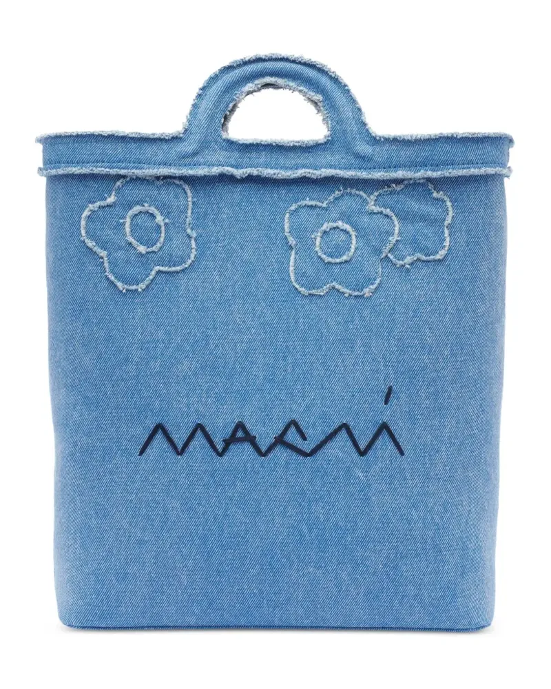 Marni Tote Bag aus Denim - Blau Blau