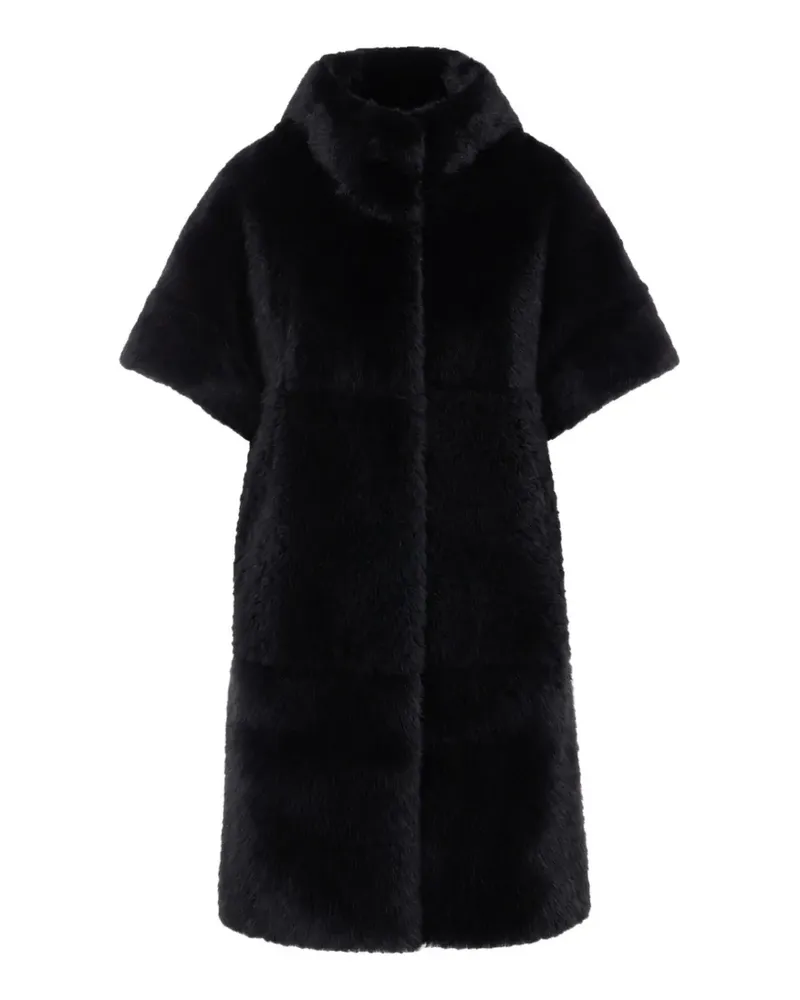 Bully faux-fur short-sleeve coat - Schwarz Schwarz