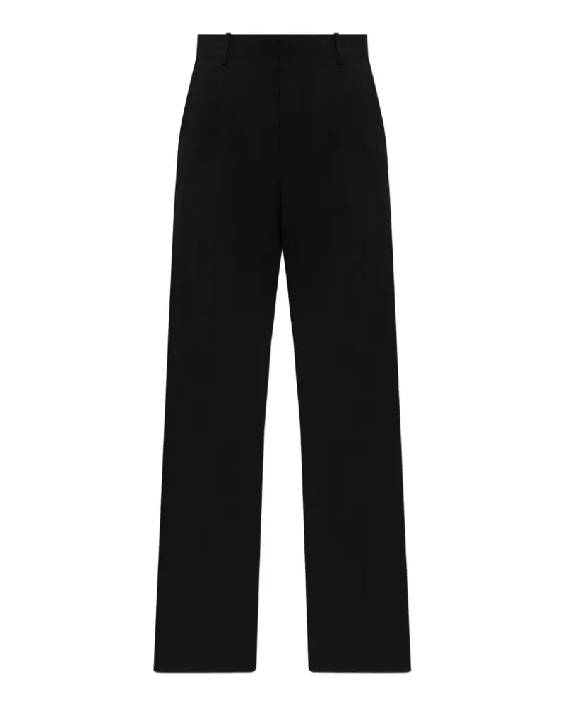 Balmain Wide-Leg-Hose mit Bundfalten - Schwarz Schwarz